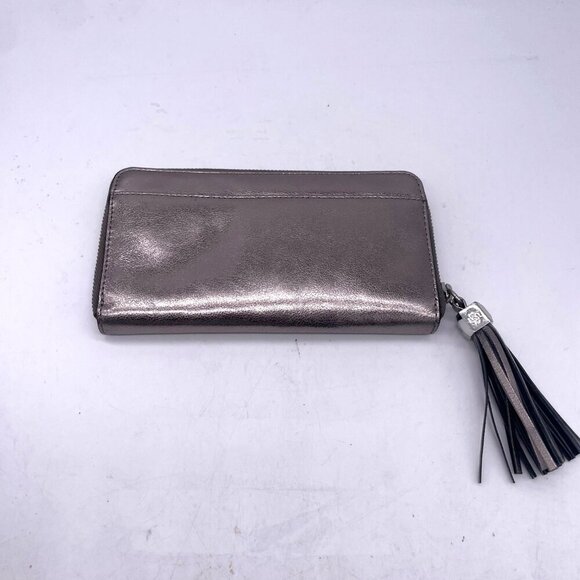 Stella & Dot Metallic Zip-Around Wallet With Tassel Accent - Picture 4 of 7